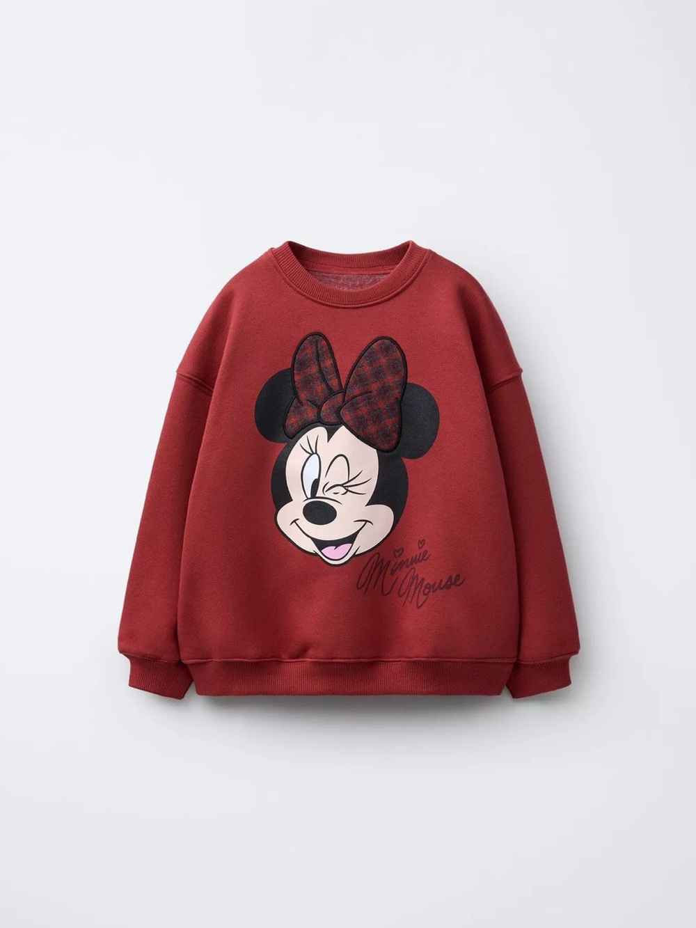Zara Kids Red Minnie Mouse Graphic Sweatshirt